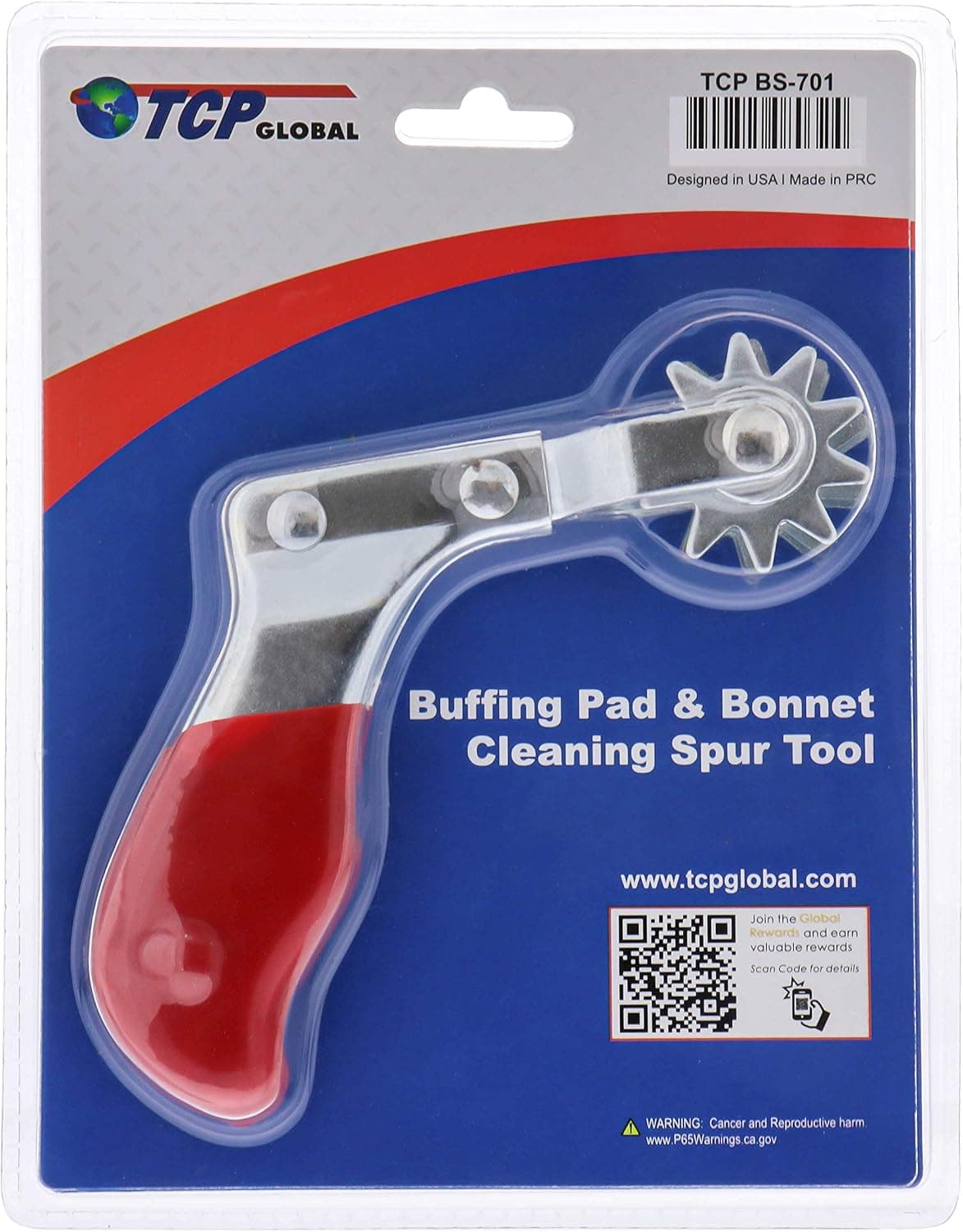 TCP Global Polishing and Buffing Pad Cleaning Spur Tool for Revitalizing Compound Pads and Bonnets
