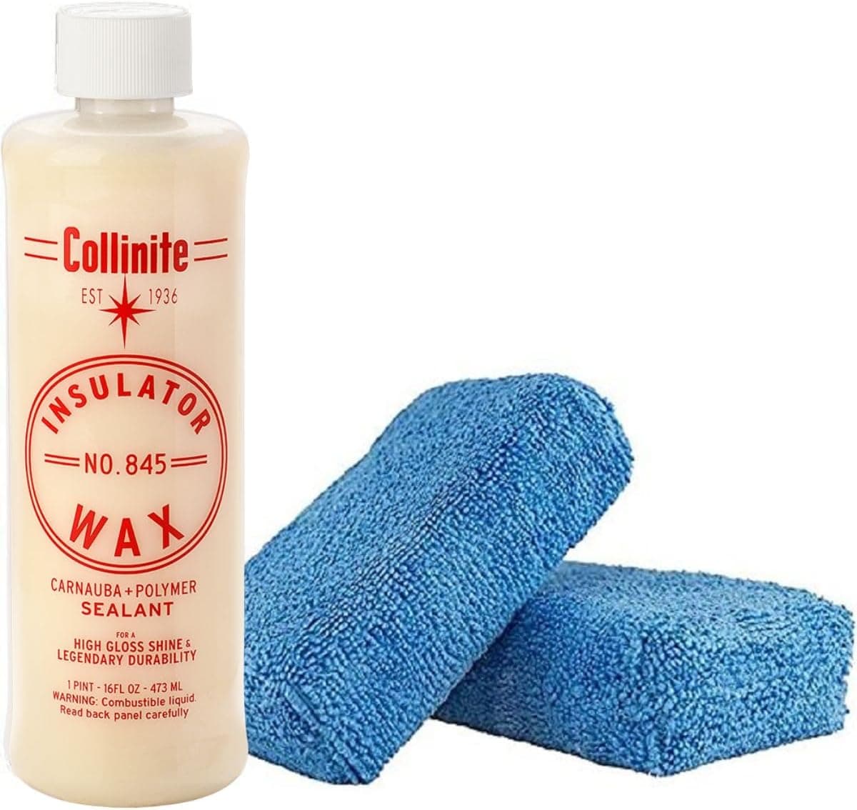 Collinite 845 Insulator Wax Carnauba+Polymer Sealant, 16 oz Combo