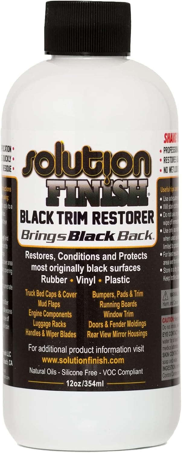 Solution Finish Black Plastic & Vinyl Trim Restorer, 12 oz