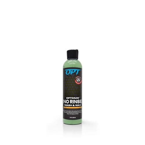 Optimum No Rinse Wash and Wax - Rinseless Car Wash Formulated with Carnauba Wax with UV Protection - For Cars, RVs, Trucks, Motorcycles and more (8 oz.)