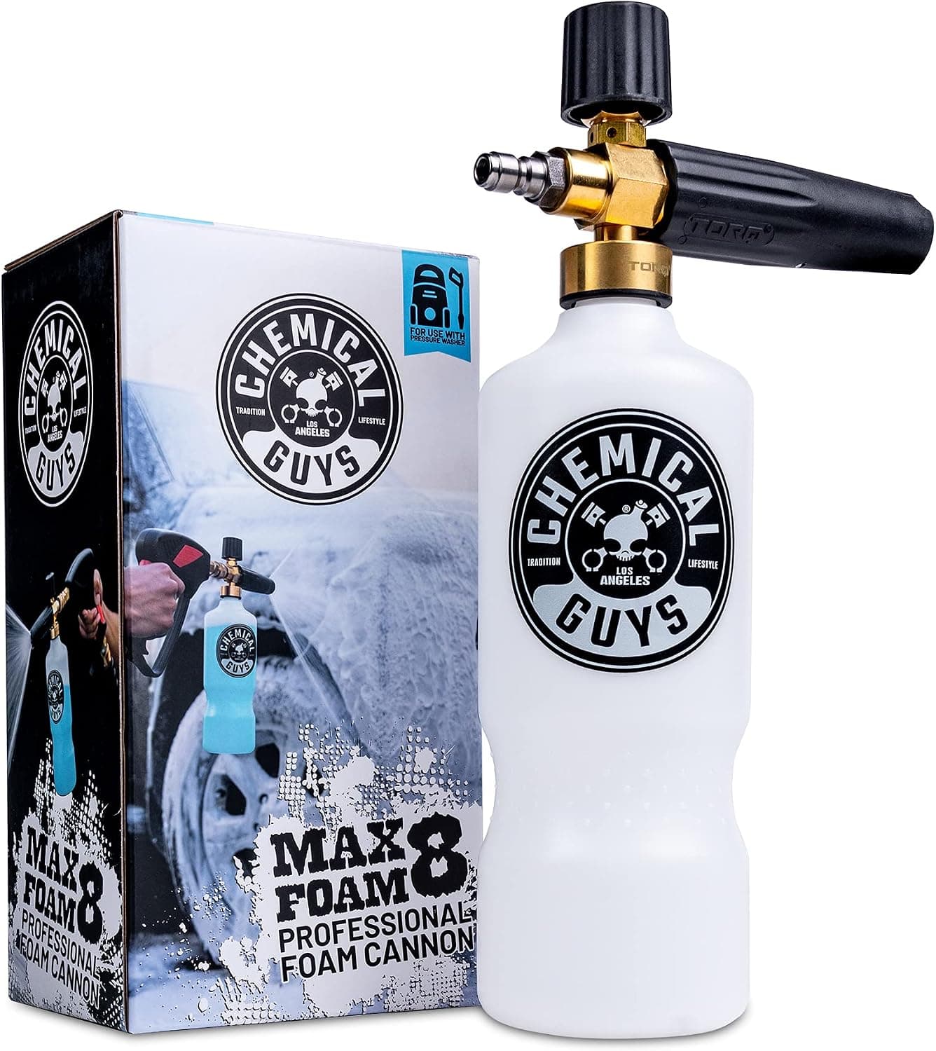Chemical Guys EQP_310 TORQ Professional Foam Cannon Max Foam 8, 32 oz Bottle