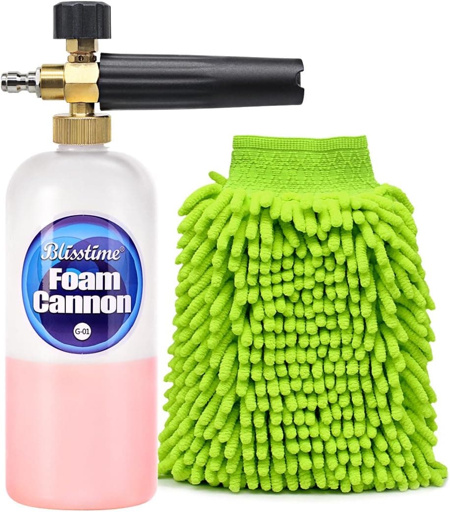 Blisstime Snow Foam Lance Car Wash Pressure Washer 1/4" Quick Release Adjustable Foam Cannon