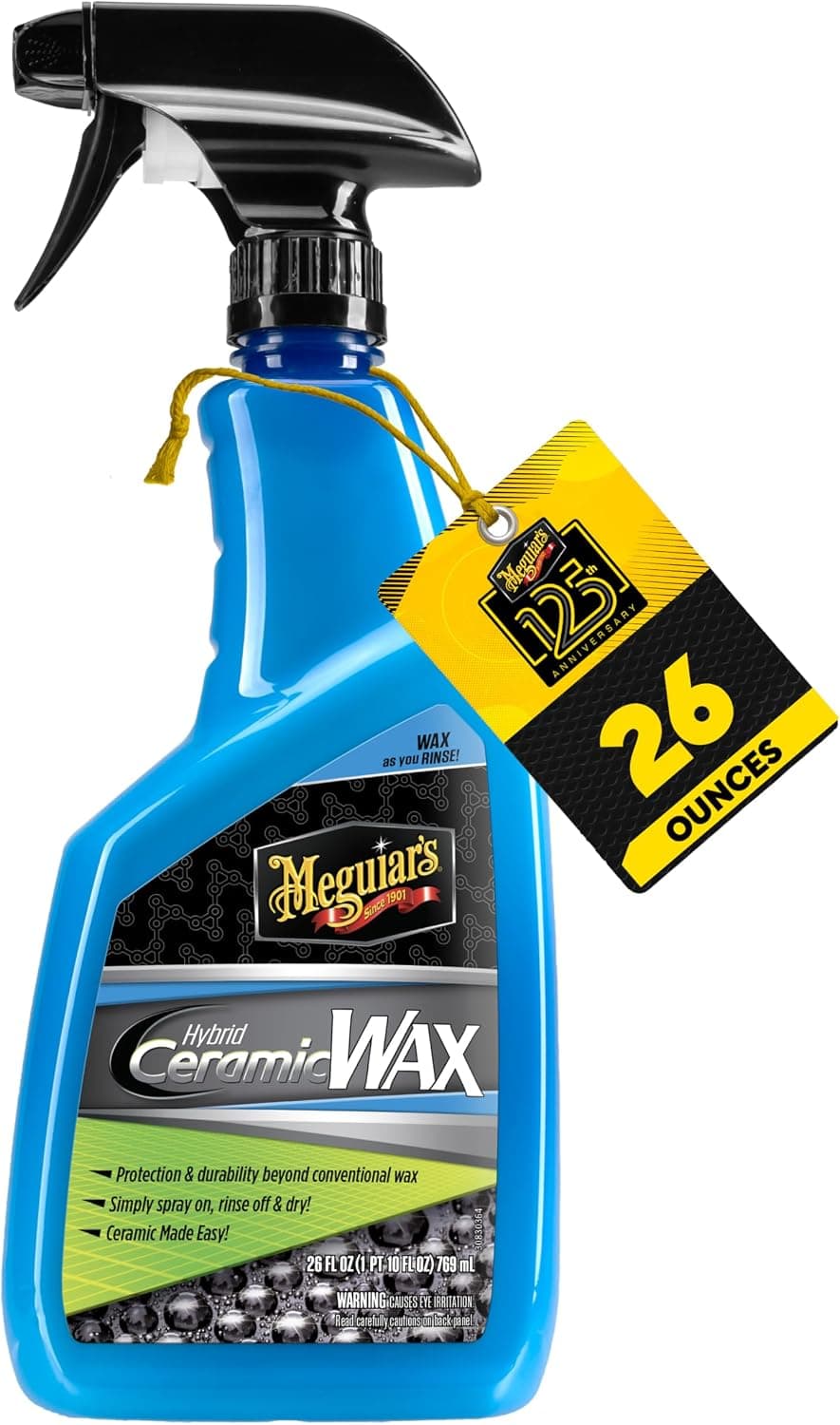 Meguiar's Hybrid Ceramic Wax, Spray Wax with SiO2 Technology, 26 Oz Spray Bottle