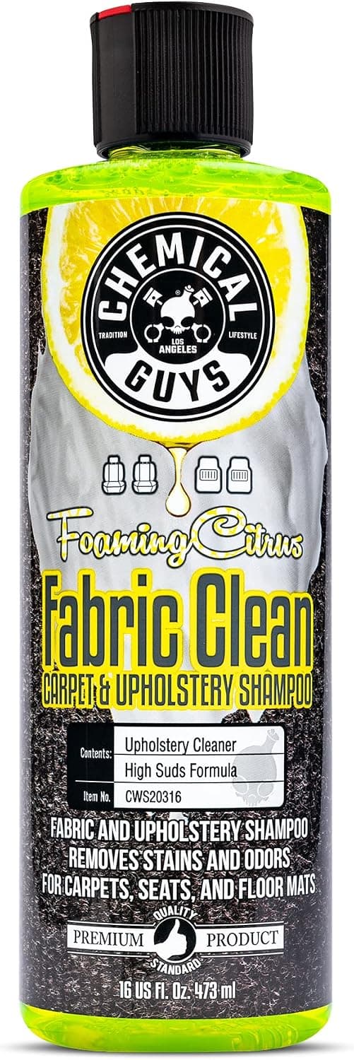 Chemical Guys Foaming Citrus Fabric & Carpet Cleaner, Seats & Mats, 16 oz