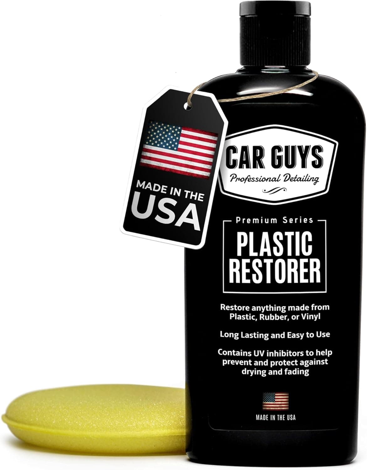 CAR GUYS Plastic Restorer - Trim Restorer, 8 Oz Kit with Foam Applicator