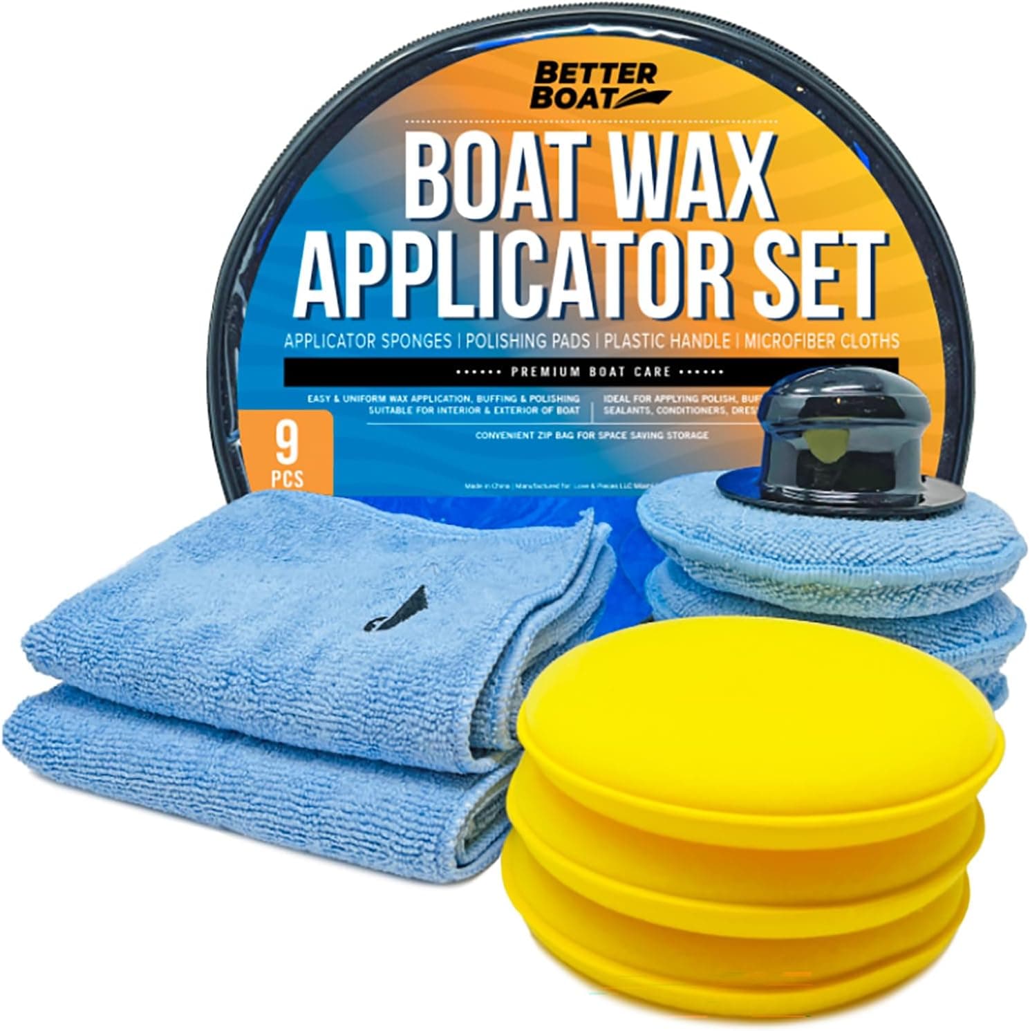 Microfiber Wax Applicator Pads, Soft Foam Hand Polish Sponges and Cloth Buffers
