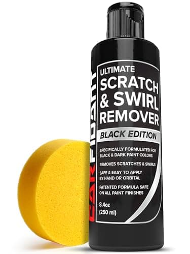 Carfidant Black Scratch and Swirl Remover - Car Scratch Remover for Paint Scratches - Polishing Compound for Cars Kit with Buffer Pad - Buffing Compound for Car Paint Restorer