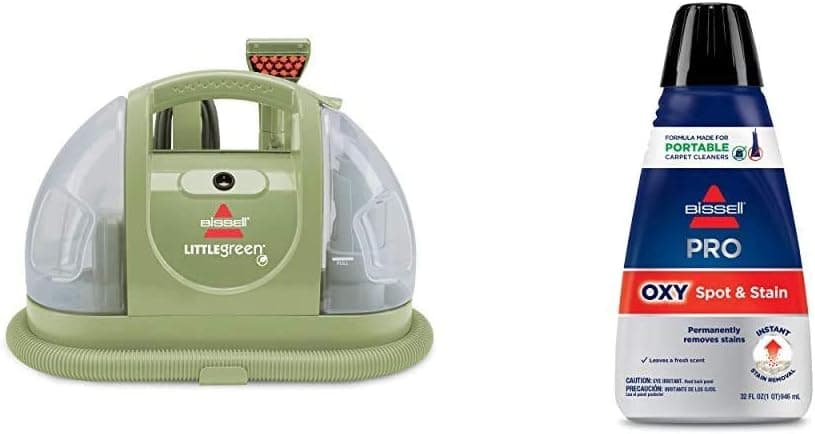 Bissell Little Green Multi-Purpose Portable Carpet Cleaner + Formula Bundle