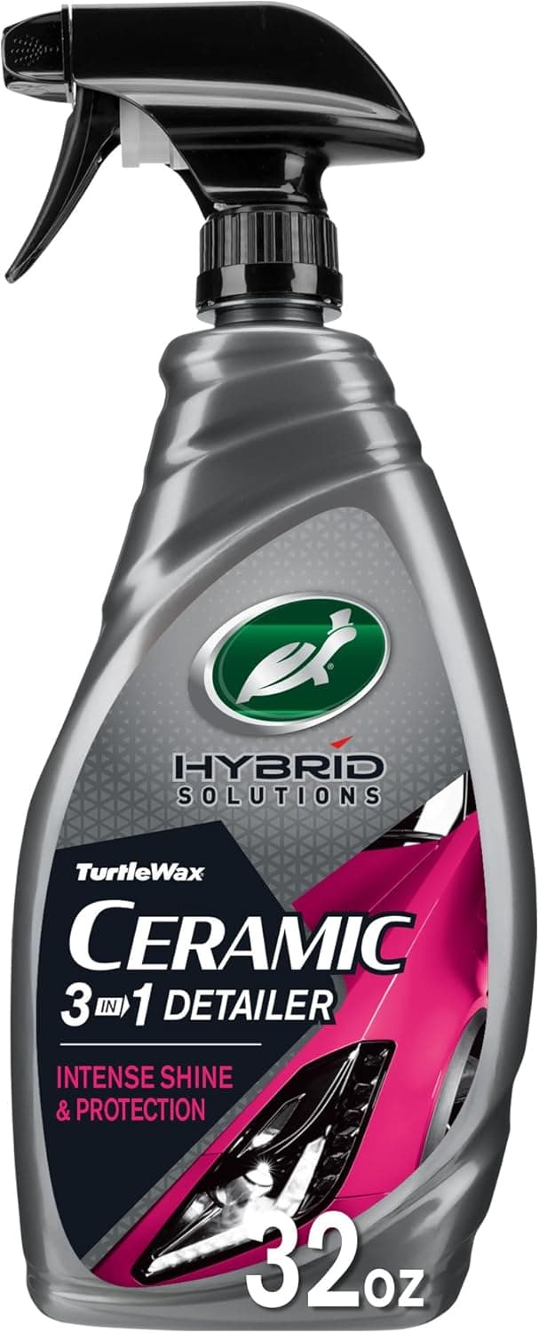 Turtle Wax 53413 Hybrid Solutions Ceramic 3-in-1 Detailer, Waterless Wash, 32 oz