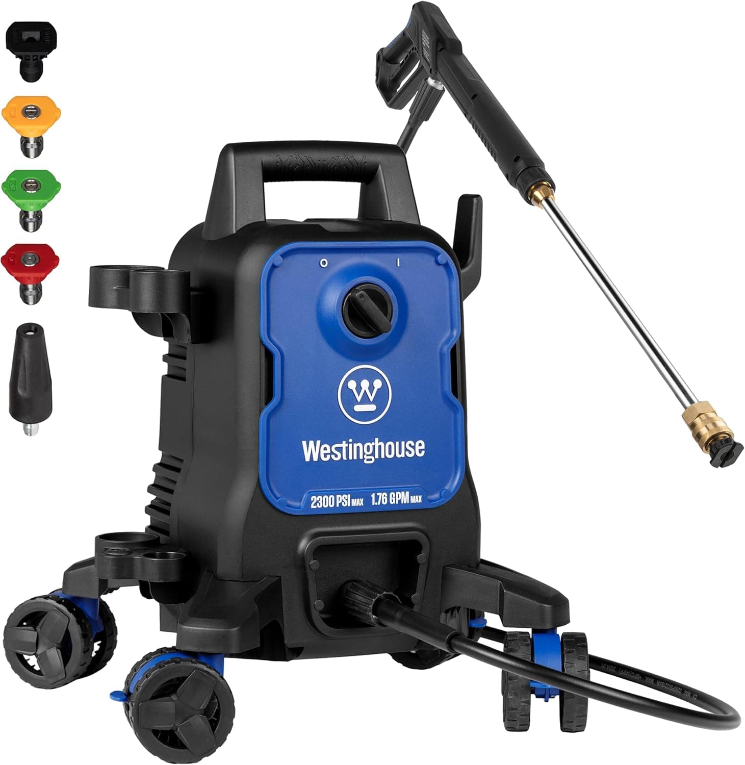 Westinghouse ePX3100 Electric Pressure Washer, 2300 Max PSI 1.76 Max GPM, Onboard Soap Tank, 5-Nozzle Set