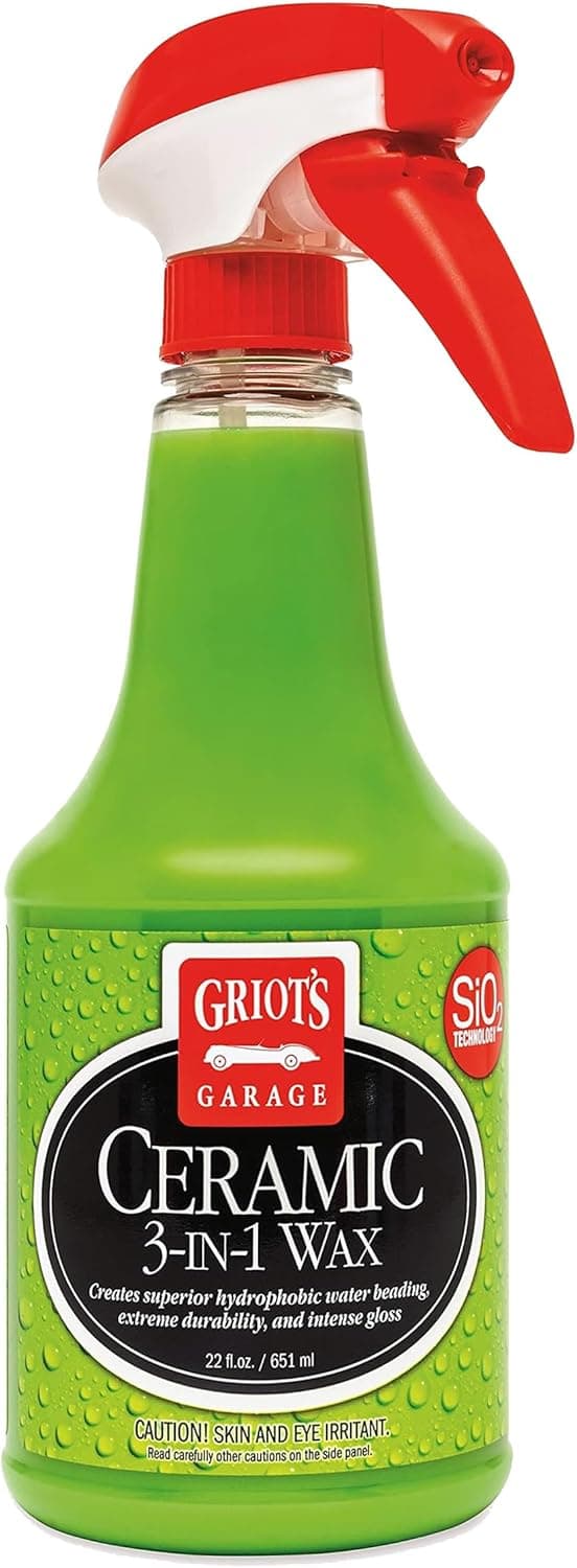 Griot's Garage Ceramic 3-in-1 Wax, SiO2 Spray, 10978, 22 oz
