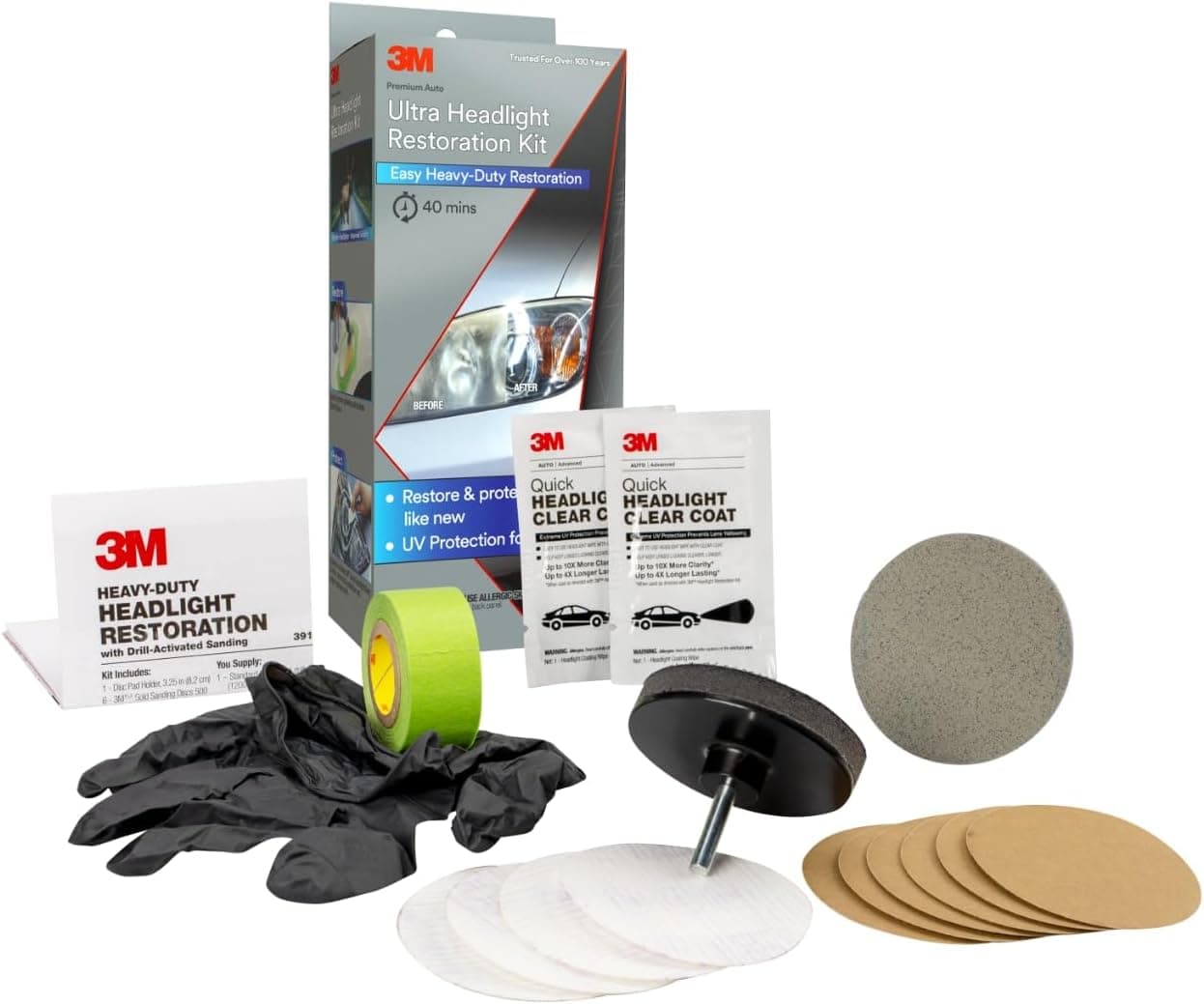3M 39195 Ultra Headlight Restoration Kit
