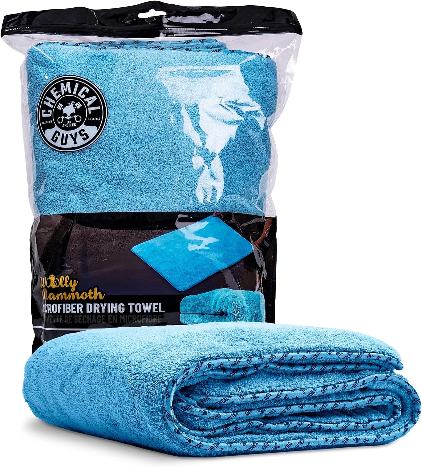 Chemical Guys MIC1996 Woolly Mammoth Large Microfiber Drying Towel, 36x25, Blue