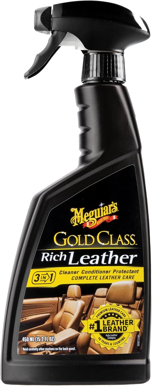Meguiar's Gold Class Rich Leather Cleaner and Conditioner 3-in-1 Spray, 15.2 oz