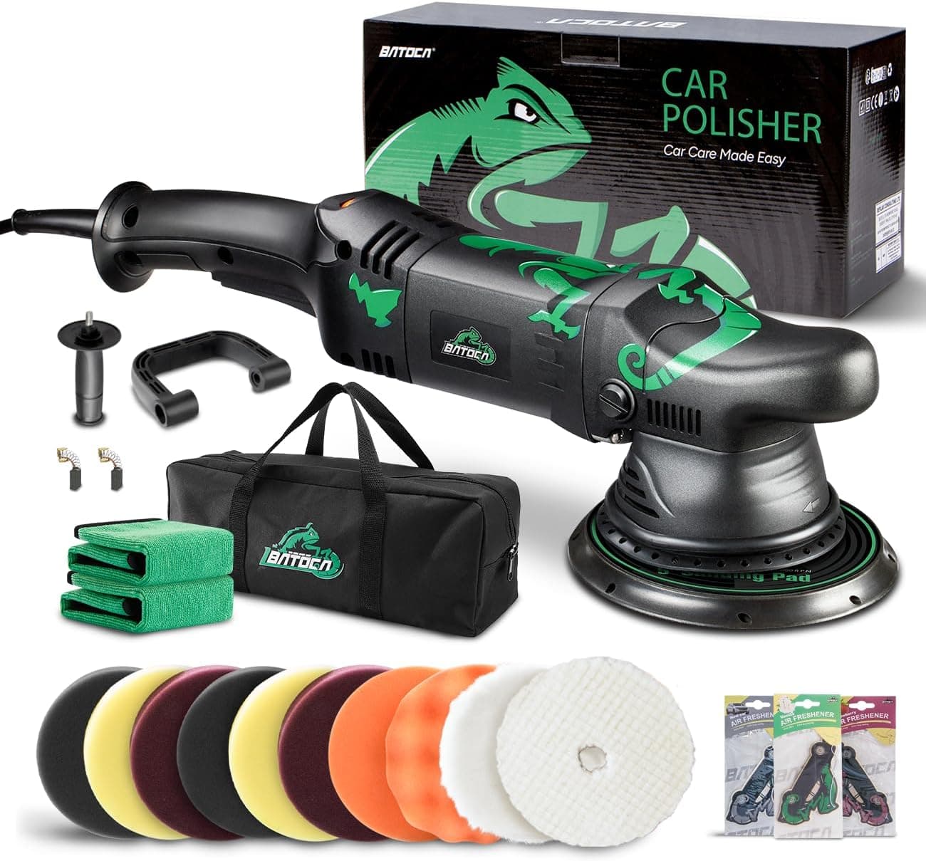 BATOCA 6" Dual Action Random Orbital Car Polisher, 700W Automotive Paint Buffer Kit
