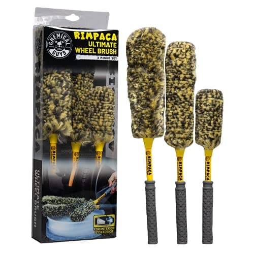 Chemical Guys, Rimpaca Ultimate Wheel Brush Set, Soft Bristle, 3-Piece Kit