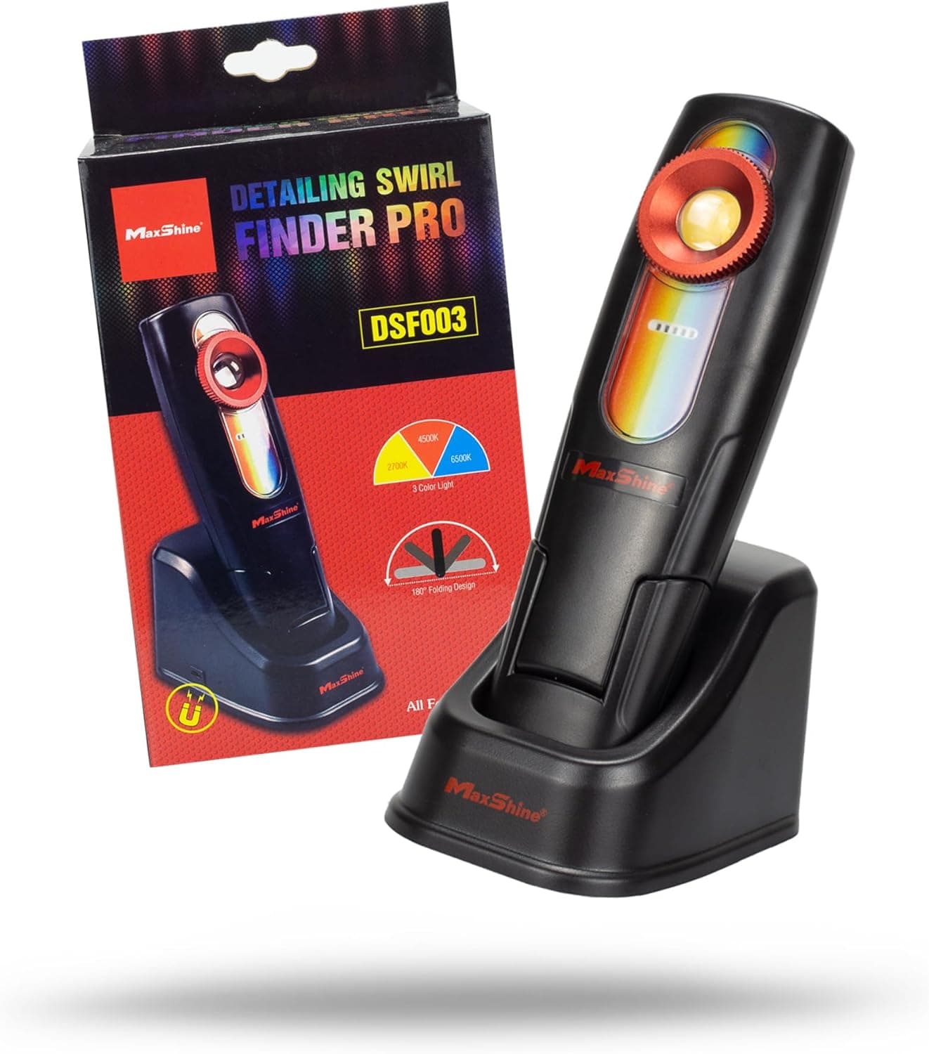 Maxshine LED Swirl Finder Pro 7.5" Rechargeable COB Paint Inspection Light
