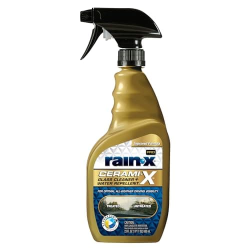 Rain-X 630177SRP Cerami-X Glass Cleaner + Water Repellent, 23oz - Cleaning Effectively While Remaining Streak Free, Protecting Against Contaminants and Stains