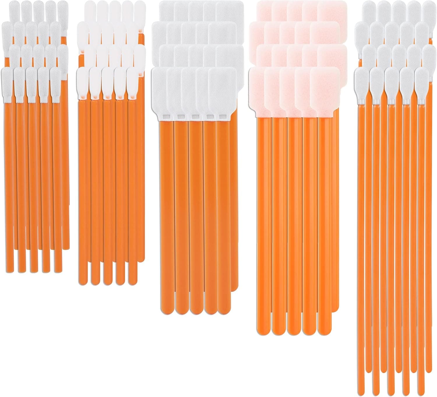 AAwipes Cleaning Swab Kit Mixed Microfiber and Foam Swab Sticks (5 Types, 100 Packs) for Automo