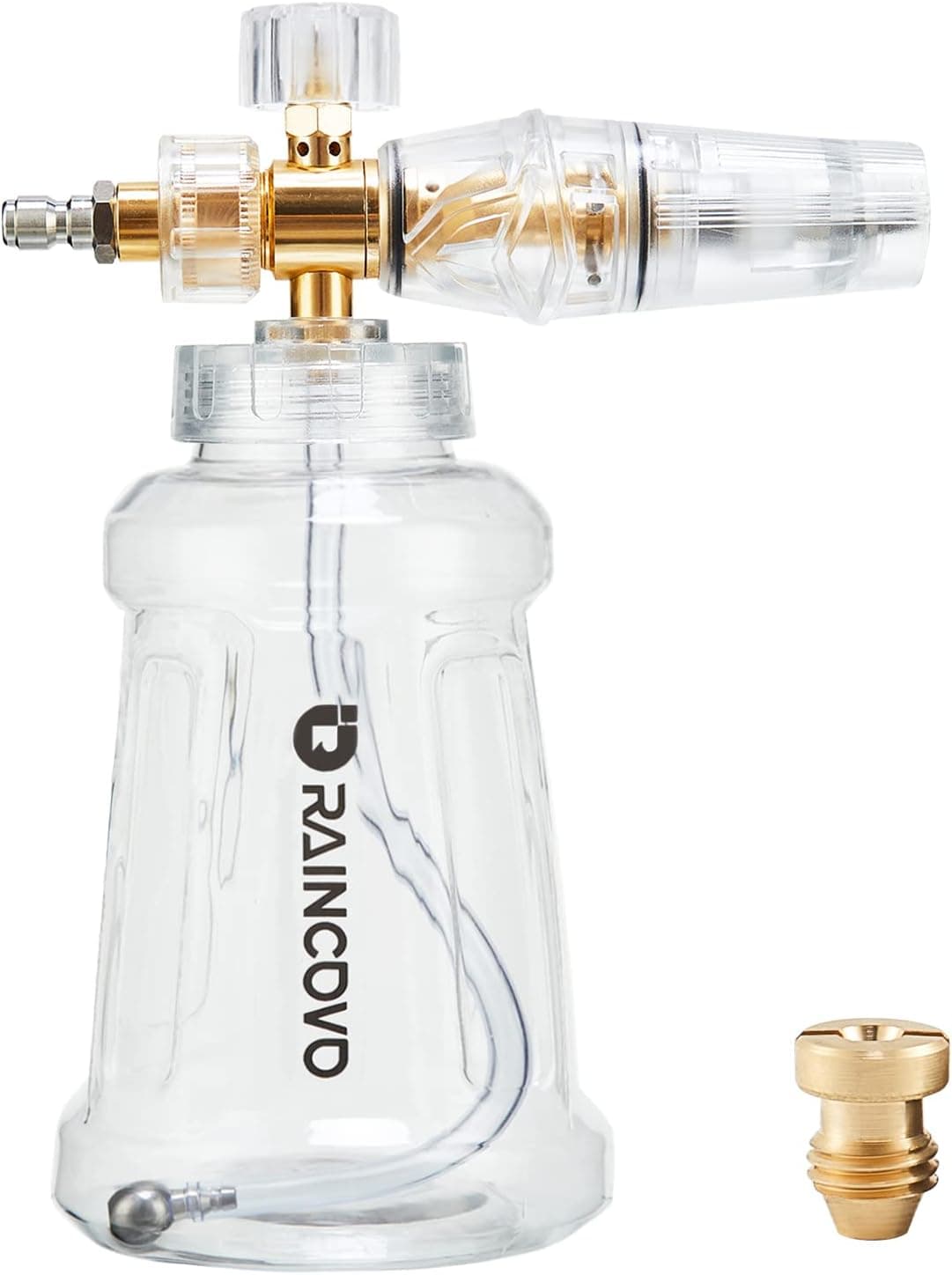 Raincovo Foam Cannon for Pressure Washer, Stainless Steel Filter, Adjustable Nozzle with M22 and 1/4 Inch Quick Connect