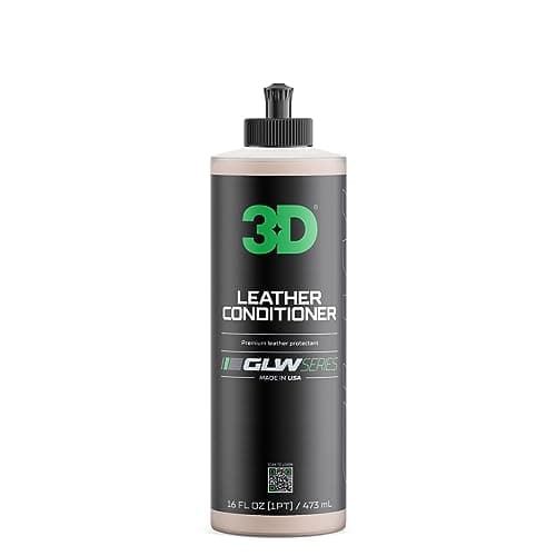 3D Leather Conditioner for Car, GLW Series | Restore, Condition, Protect | UV Protection | Conditions Leather Seats, Furniture, Boots, Apparel | DIY Car Detailing | 16 oz