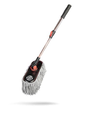 Adam's Polishes Microfiber Duster - Exterior Soft Premium Large Car Duster Kit Extendable Handle with Long Pole, Safe On Paint & Removes Dust, Pollen, Dirt, Cotton, Hair & More