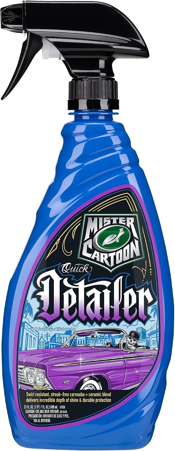 Turtle Wax X Mister Cartoon 54254 Quick Detailer Spray, Waterless, 23 oz