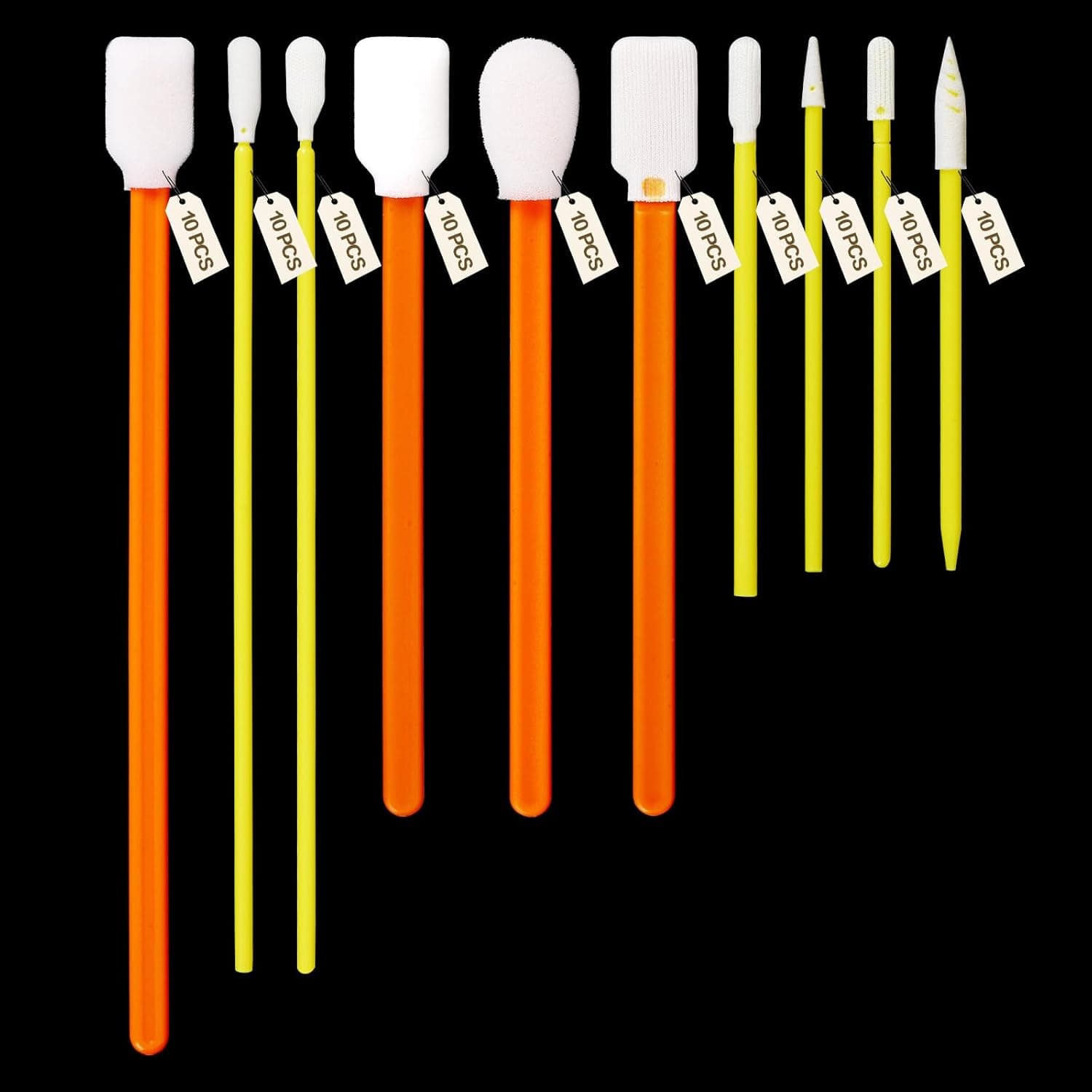10 Type-100Pcs Microfiber Cleaning Swabs Kit - Lint Free Precision Tip for Automotive Detailing