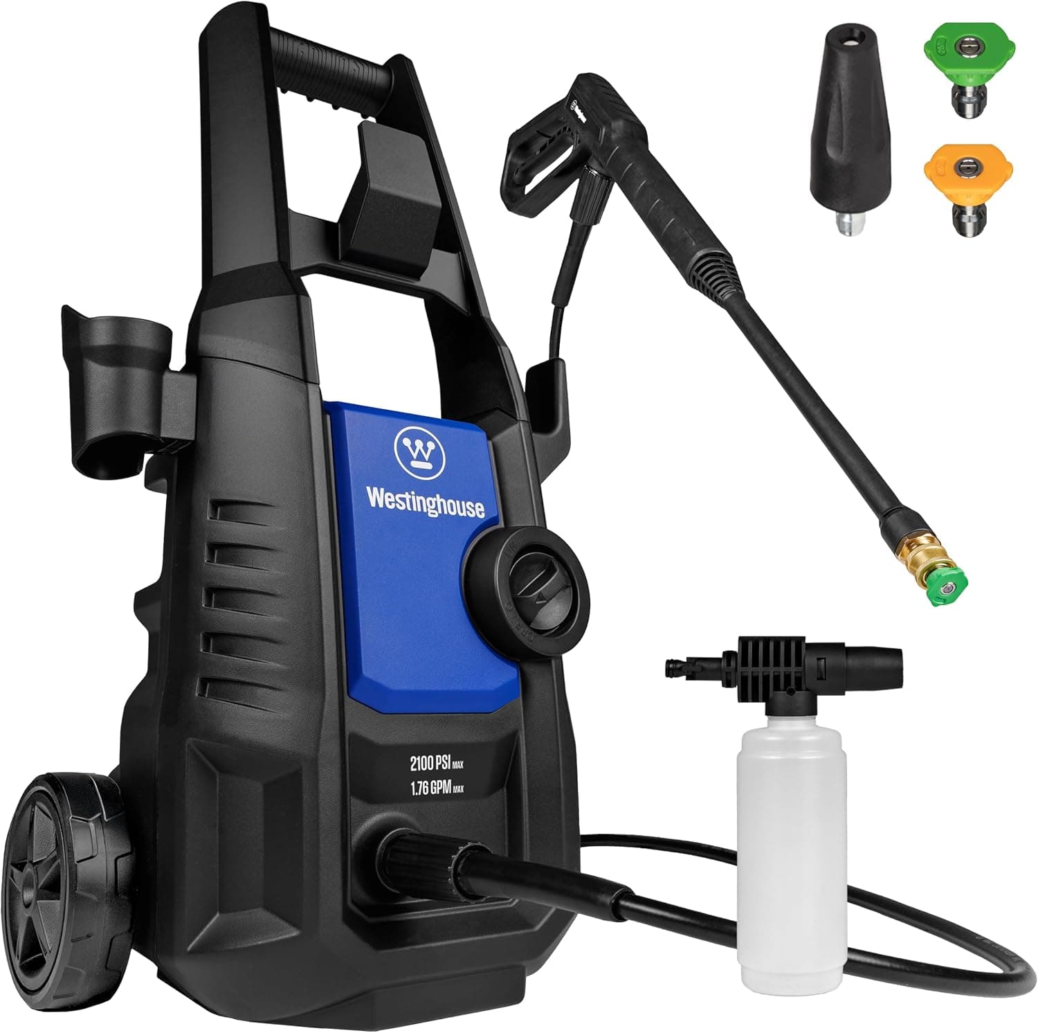 Westinghouse ePX3050 Electric Pressure Washer, 2100 Max PSI 1.76 Max GPM with Foam Cannon and Turbo Nozzle