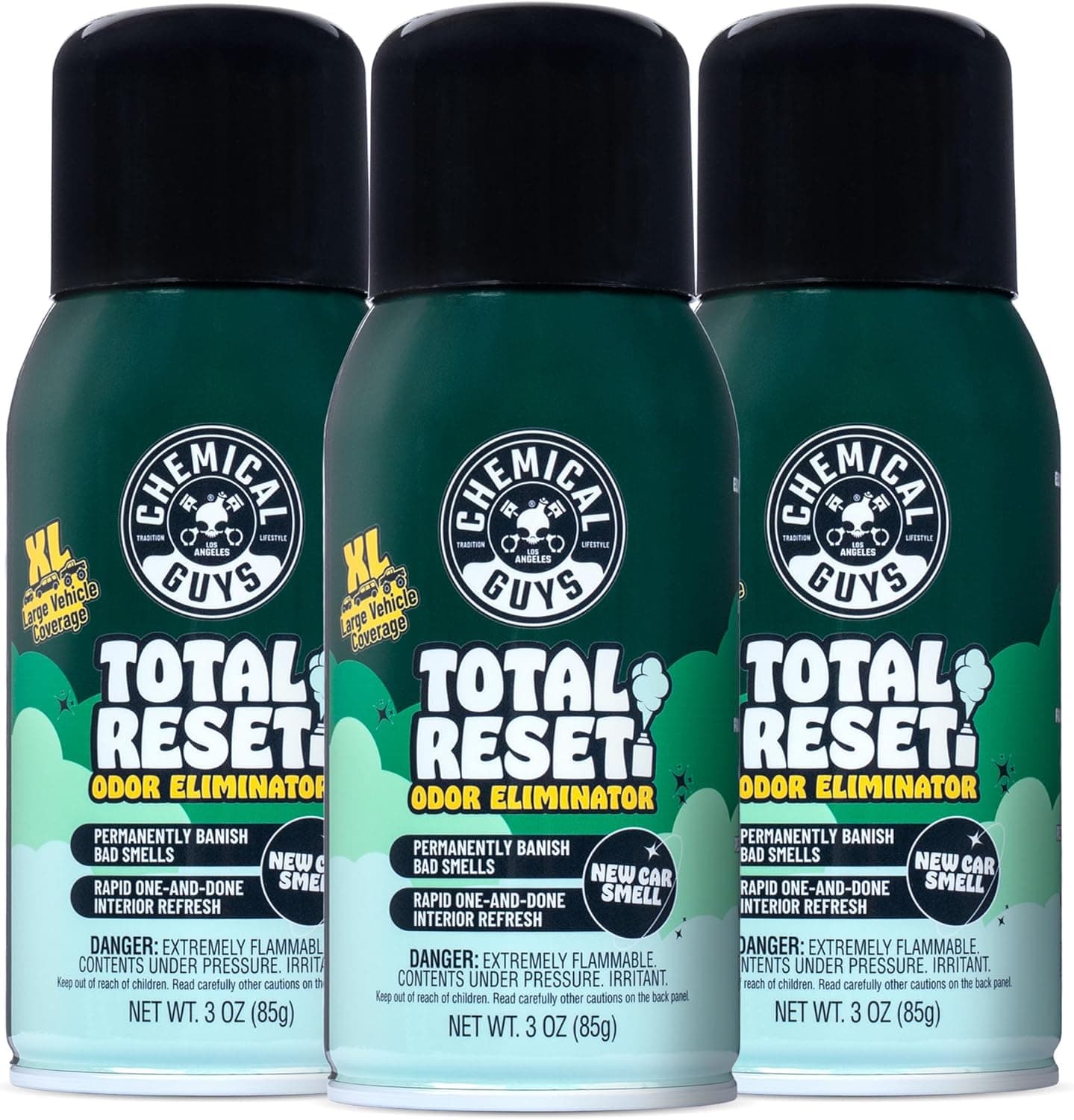 Chemical Guys Odor Eliminating Fogger 3 Pack, New Car Smell, 3 Oz Each