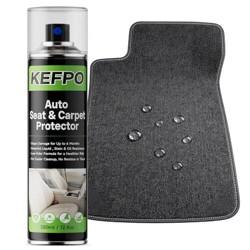KEFPO Car Fabric Protector Spray: Waterproof & Stain Repellent for Auto Seat Carpet Upholstery Floor Mats, Interior Shield Protection, 12.8 oz