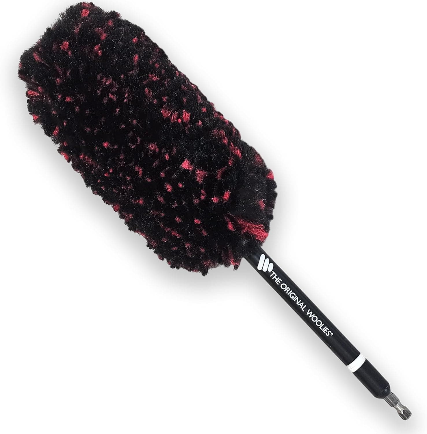 Wheel Woolie Drill Powered Wheel Cleaning Brush - 12" Rim Brush Drill Attachment, Alloy Wheel Tool