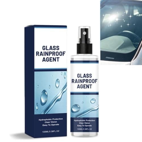 Windshield Rain Repellent, Rain Repellent for Car Windshield, 100ml | Windshield Water Repellent, Windshield Cleaner Kit, Rain Repellent Spray, Hydrophobic Water Beading Protection