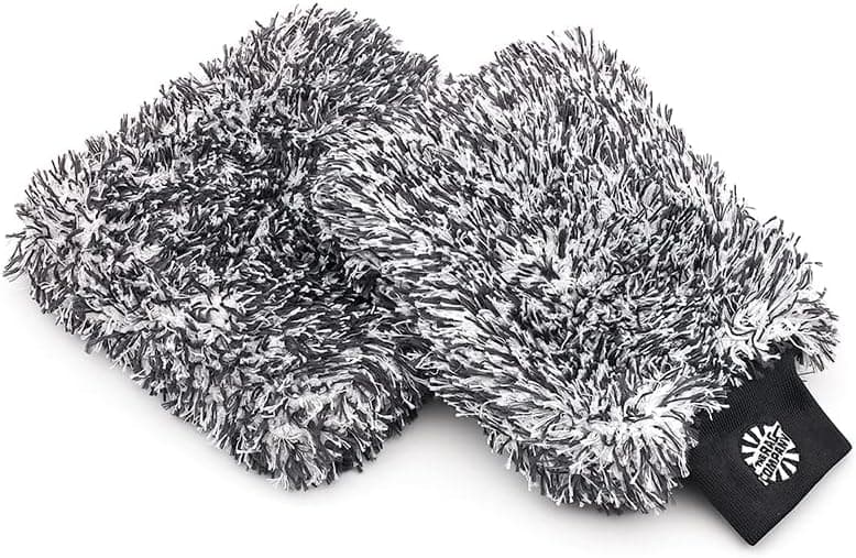 The Rag Company Cyclone Ultra Wash Mitt and Wash Pad, Korean Microfiber (2-Pack)