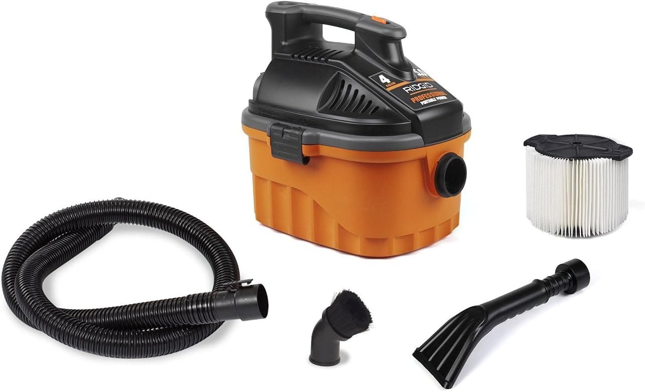 RIDGID VAC4000 4-Gallon 5.0 Peak HP Wet/Dry Auto Vac