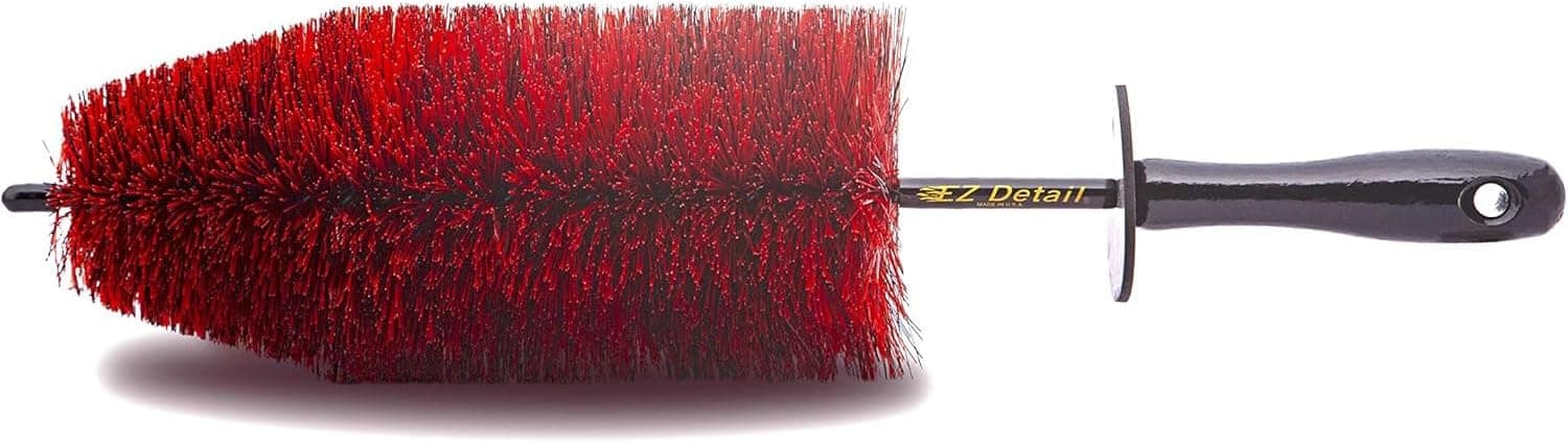 EZ Detail Brush Big - Red - Wheel Rim Cleaner, Non-Scratch Auto Detailing Tool