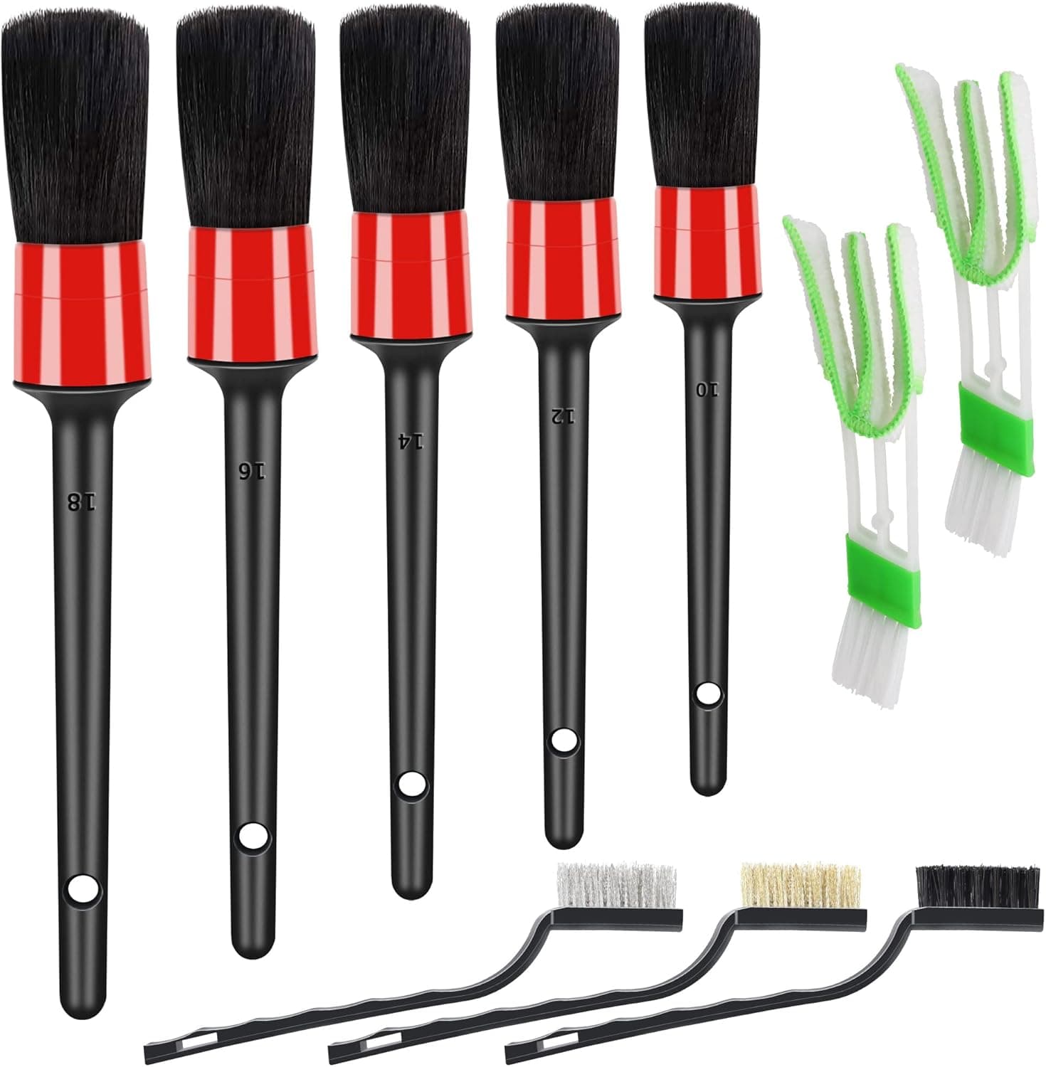 HMPLL 10-Piece Car Detailing Brush Set