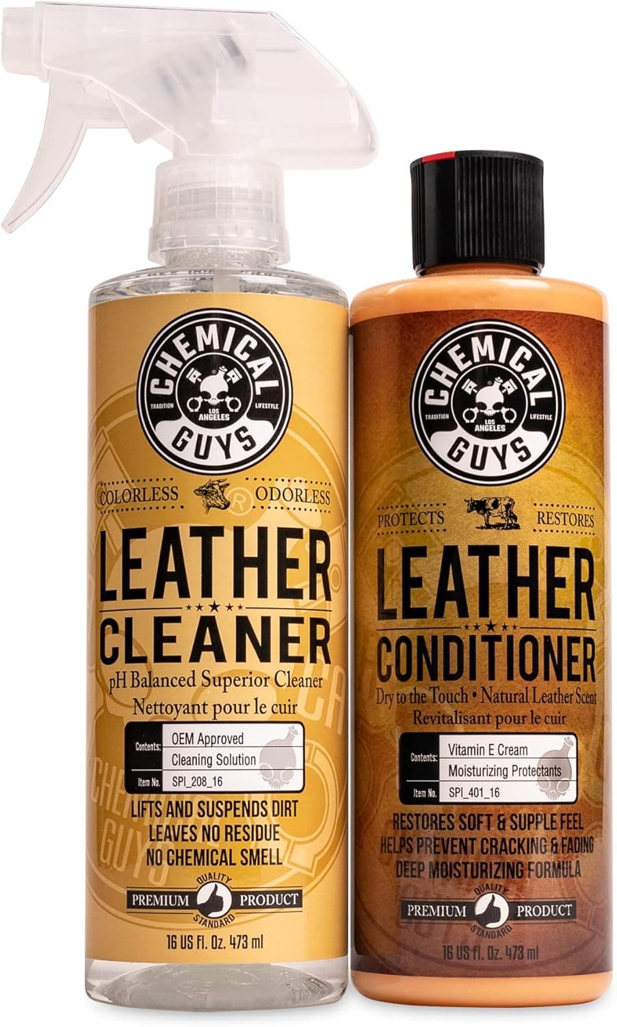 Chemical Guys Leather Cleaner & Conditioner Kit (2 x 16 oz)