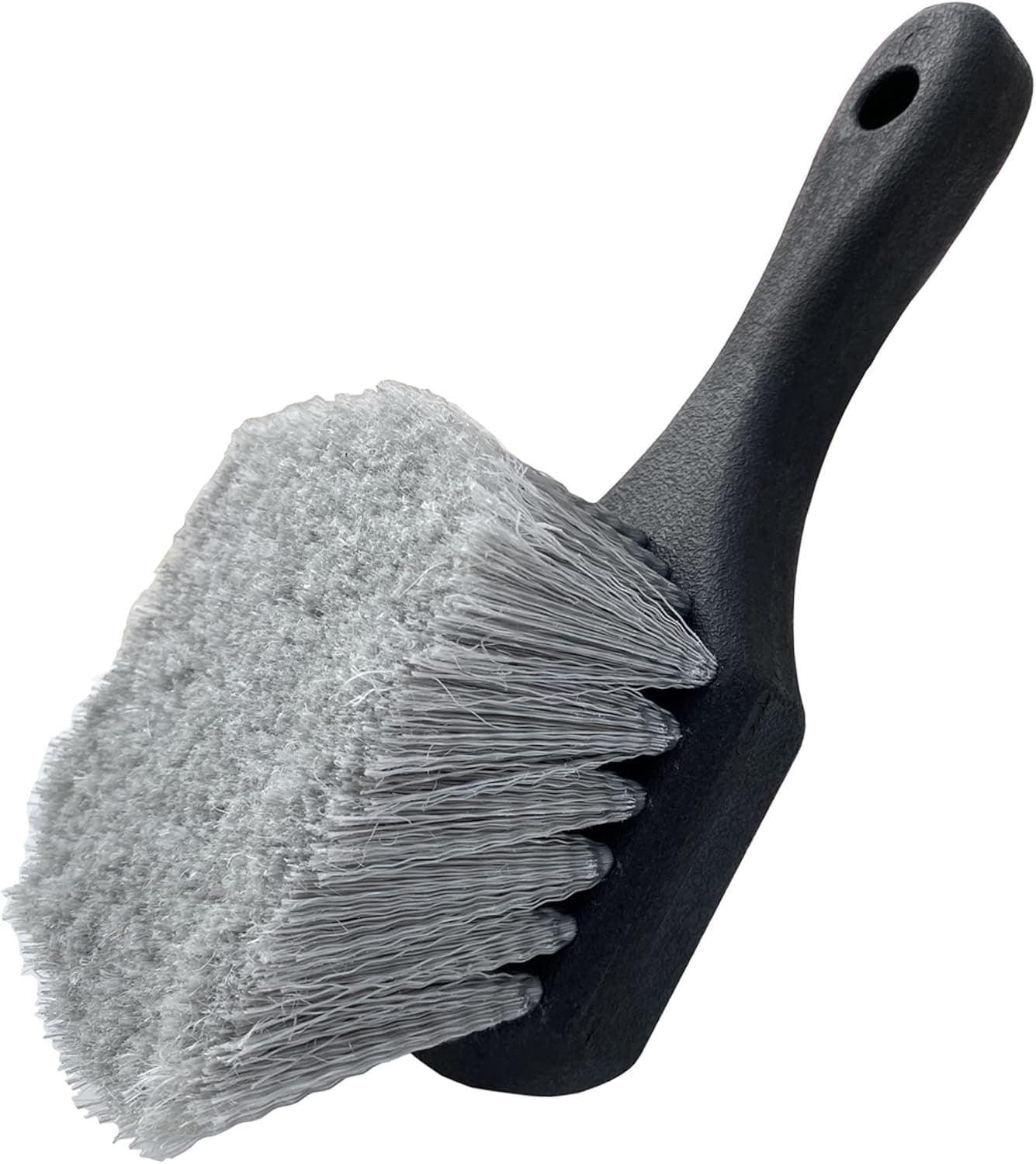 LucklyJone Wheel & Tire Brush for Car Rim, Soft Bristle Car Wash Brush, Short Handle