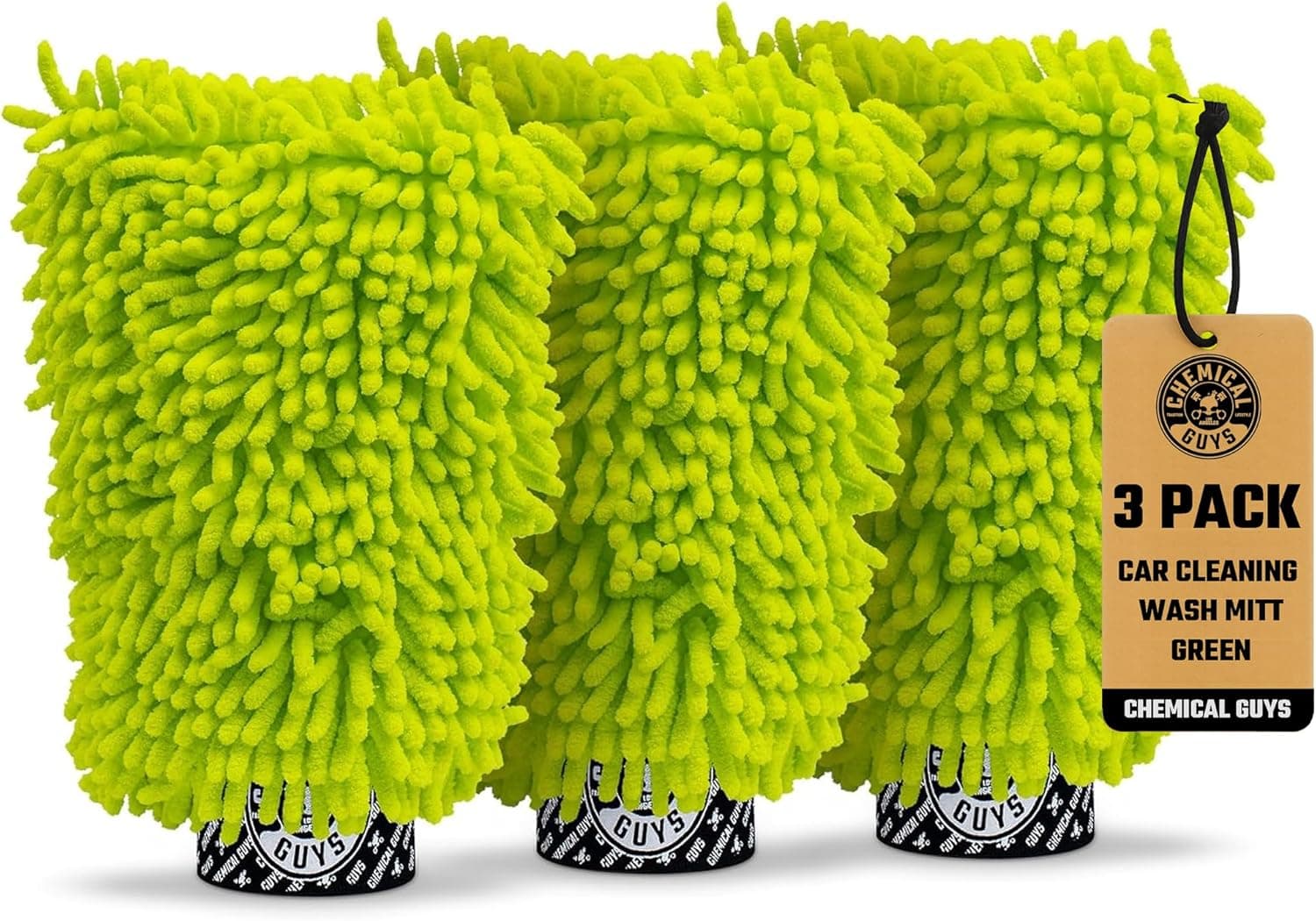 Chemical Guys MIC49303 Chenille Premium Scratch-Free Microfiber Wash Mitt (3 Pack)