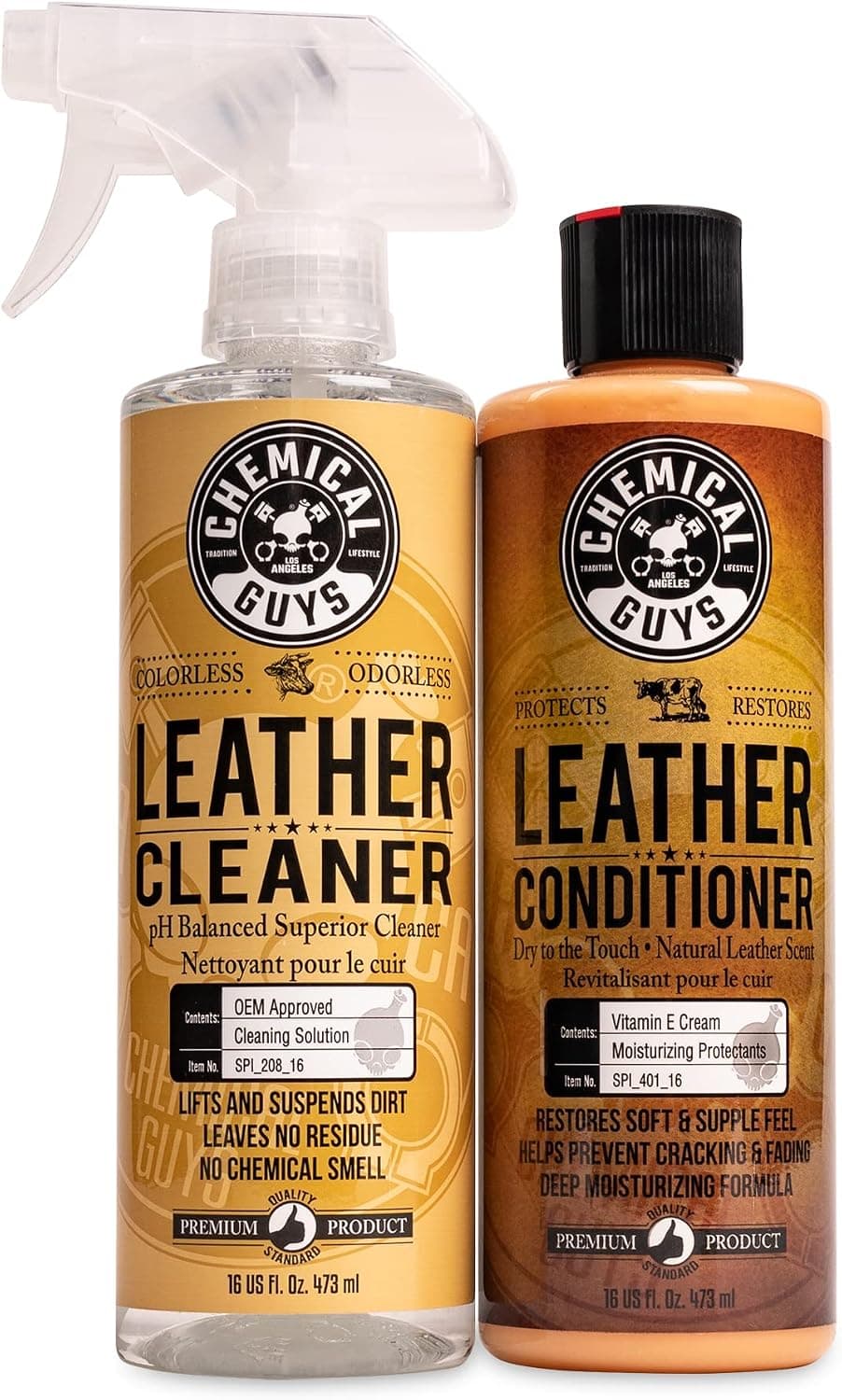 Chemical Guys Leather Cleaner & Conditioner Kit (2 x 16 oz)