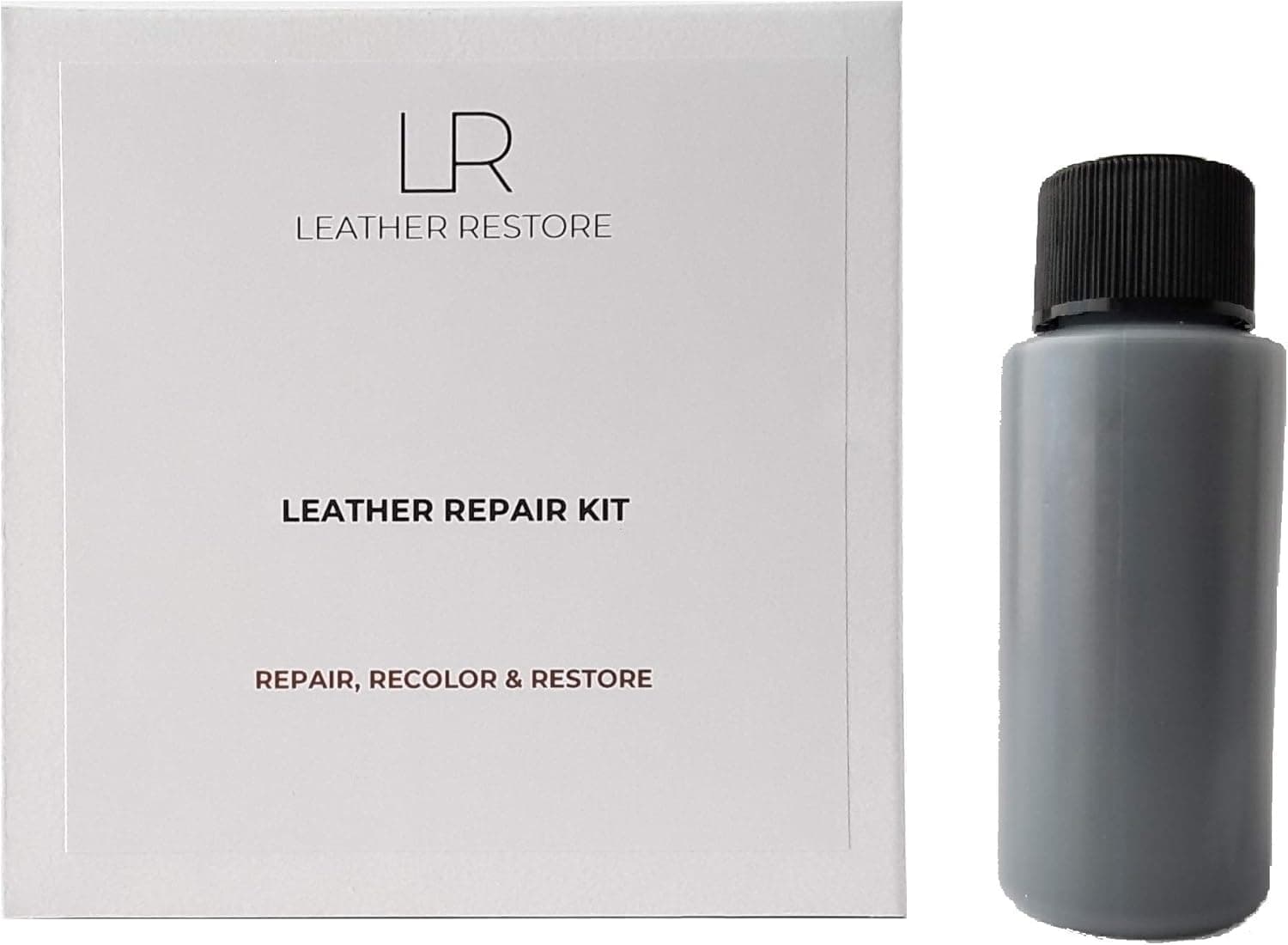 Leather Restore Leather and Vinyl Repair Kit Ready to Use Color Dark Gray