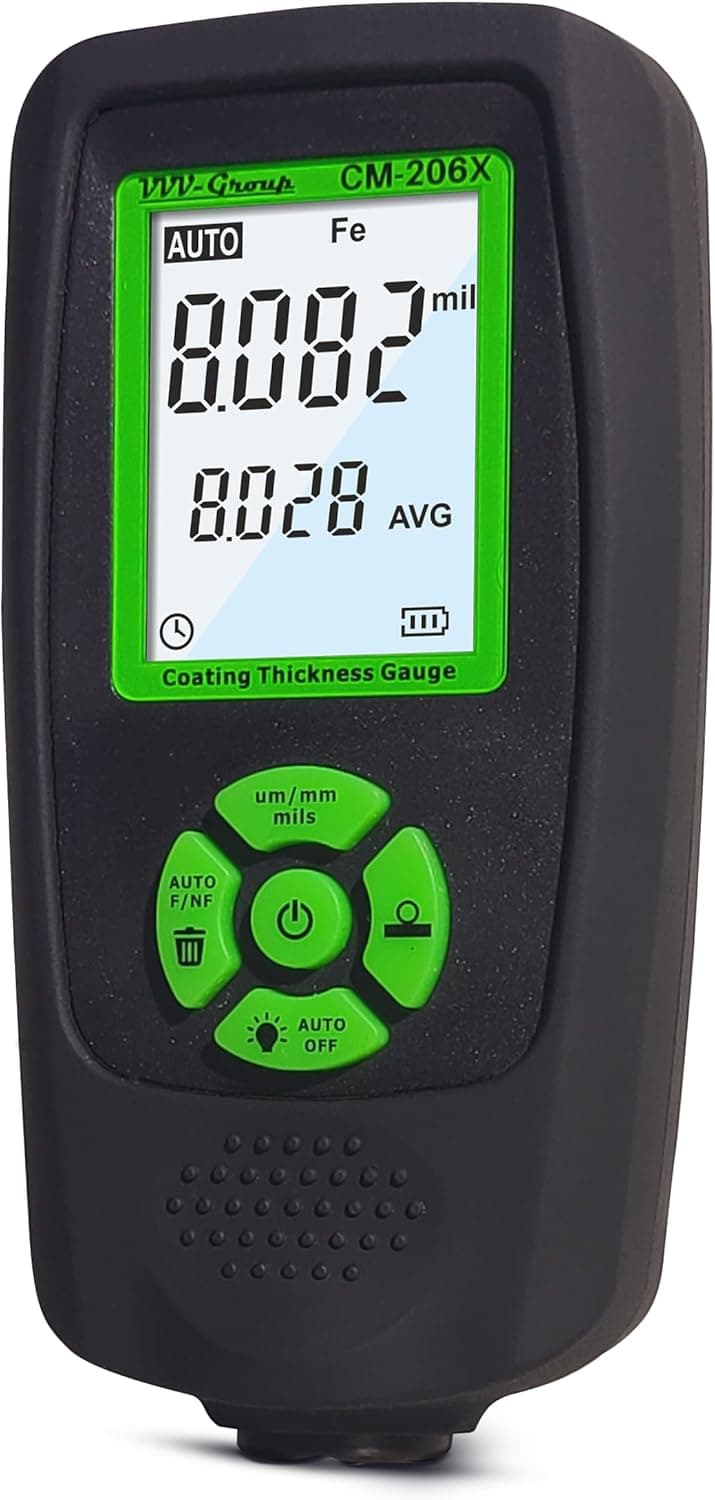 Paint Thickness Gauge CM-206X, 0-1500µm, Fe/NFe/Zn Auto Detection, Ruby Probe