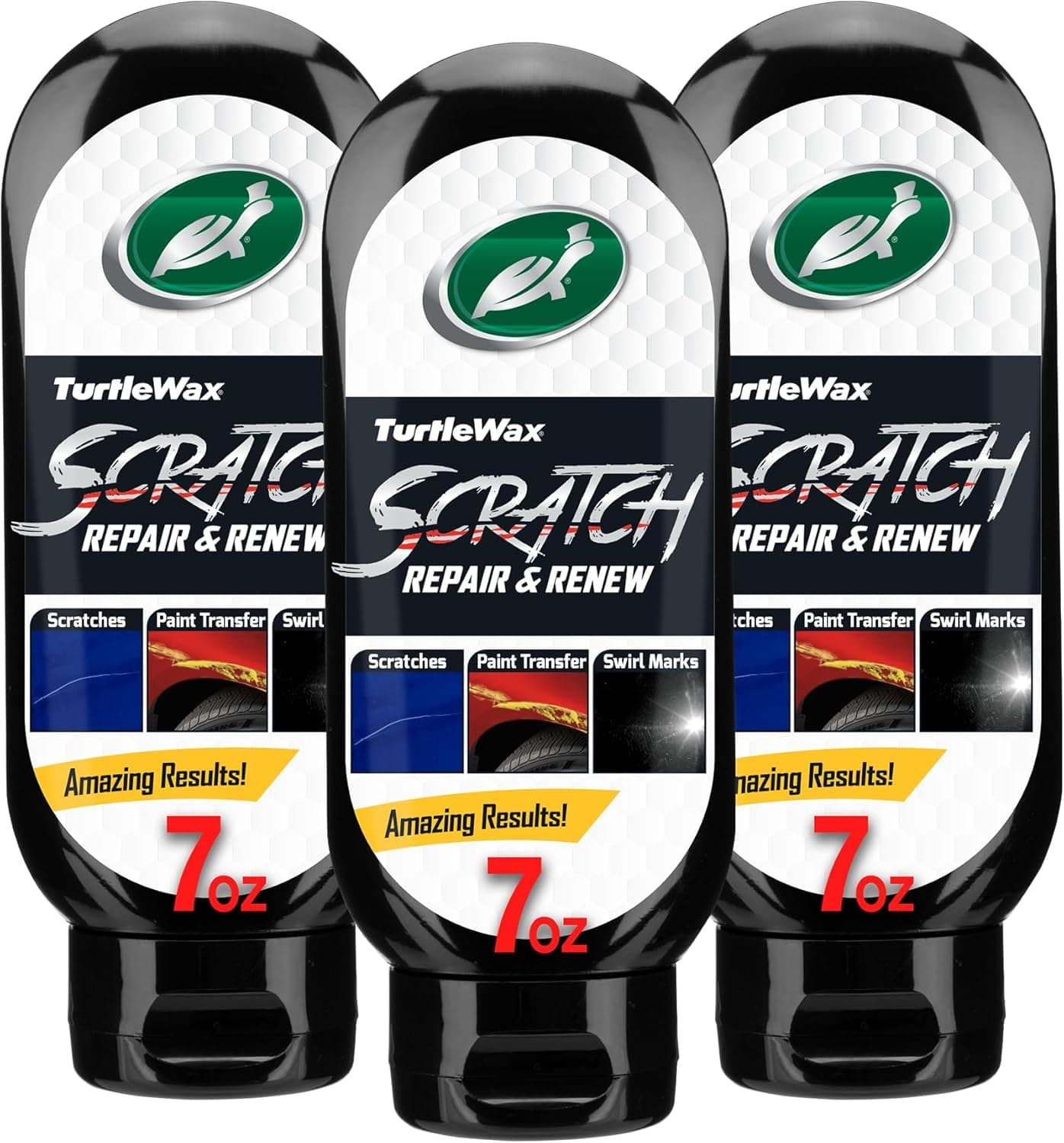 Turtle Wax Scratch Repair and Renew Car Scratch Remover, 7oz (Pack of 3)