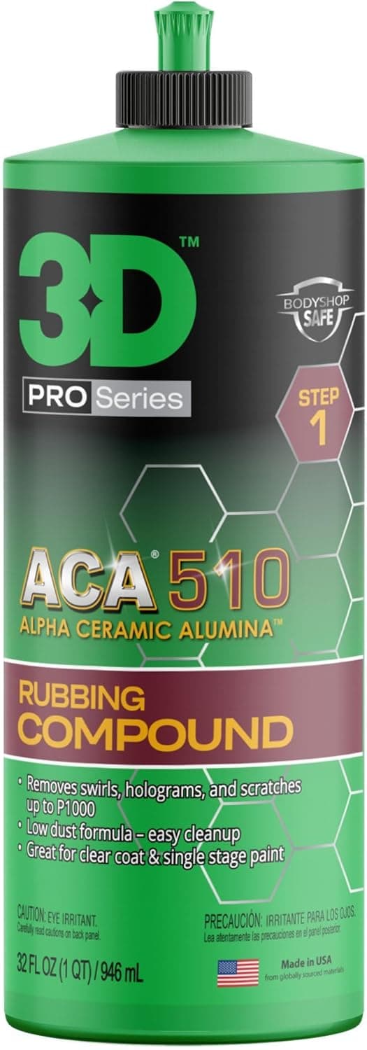3D ACA 510 Rubbing Compound, Fast-Cutting Paint Correction